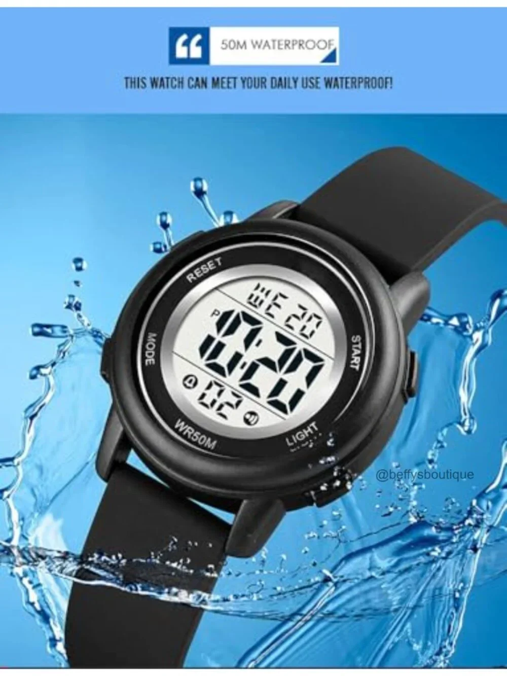 Women's Digital LED Watch Multifunction Waterproof Alarm Stopwatch Sports